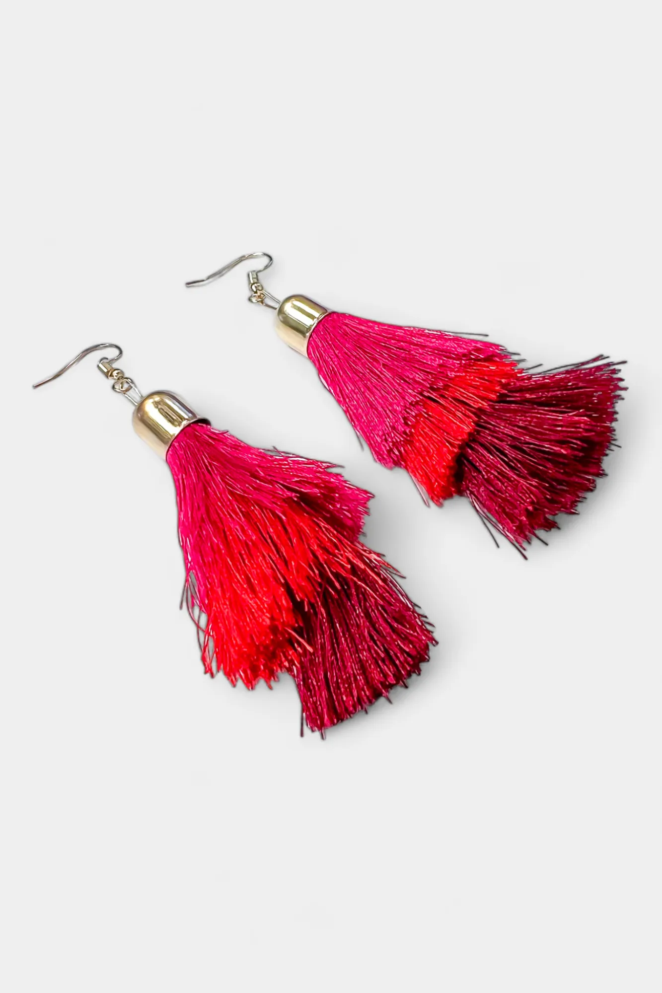 Red Tassel Dangle Earrings sold by ZZs product image thumbnail 2