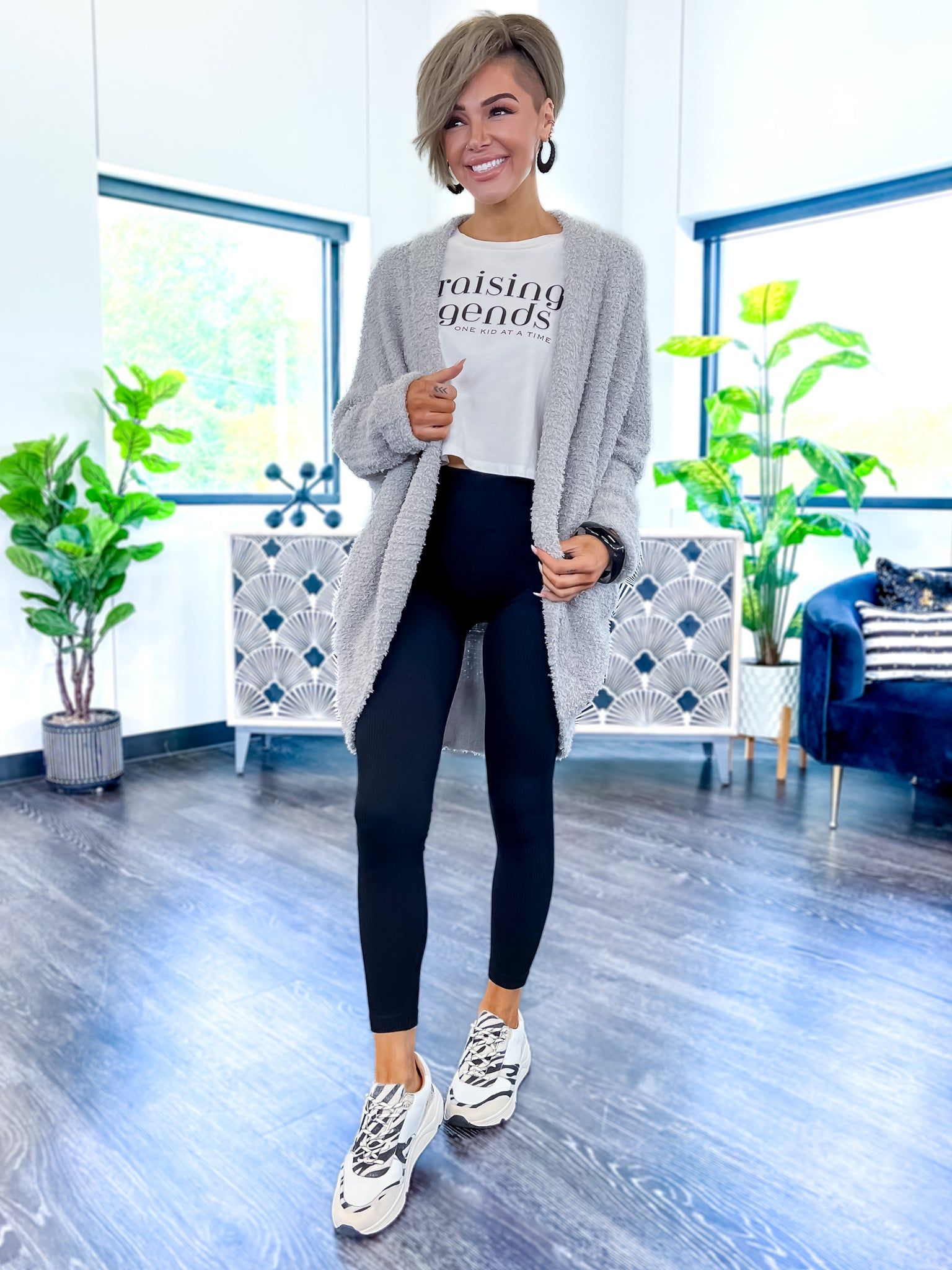 Black Ribbed Seamless Leggings sold by ZZs product image thumbnail 2