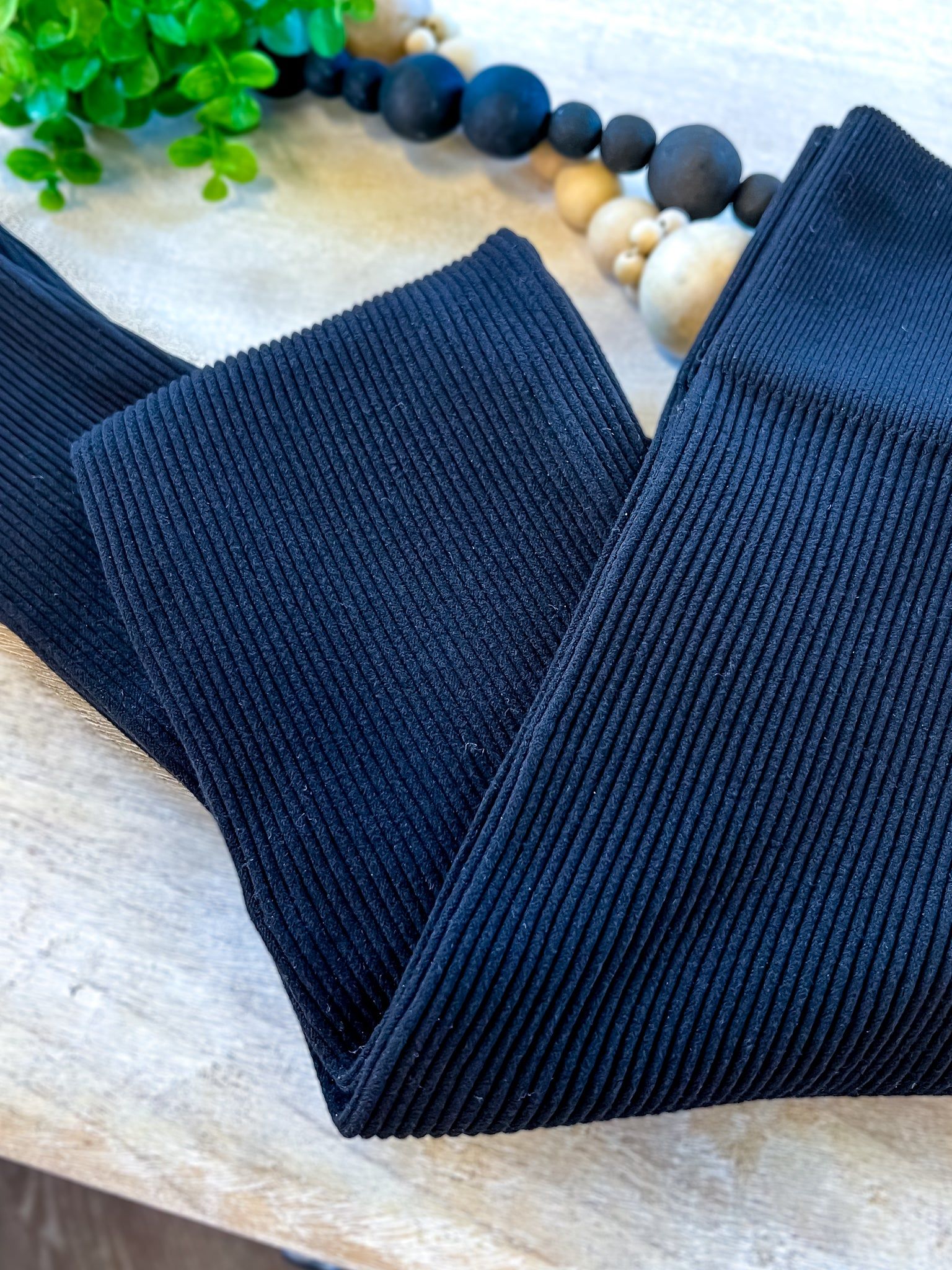 Black Ribbed Seamless Leggings sold by ZZs product image thumbnail 11