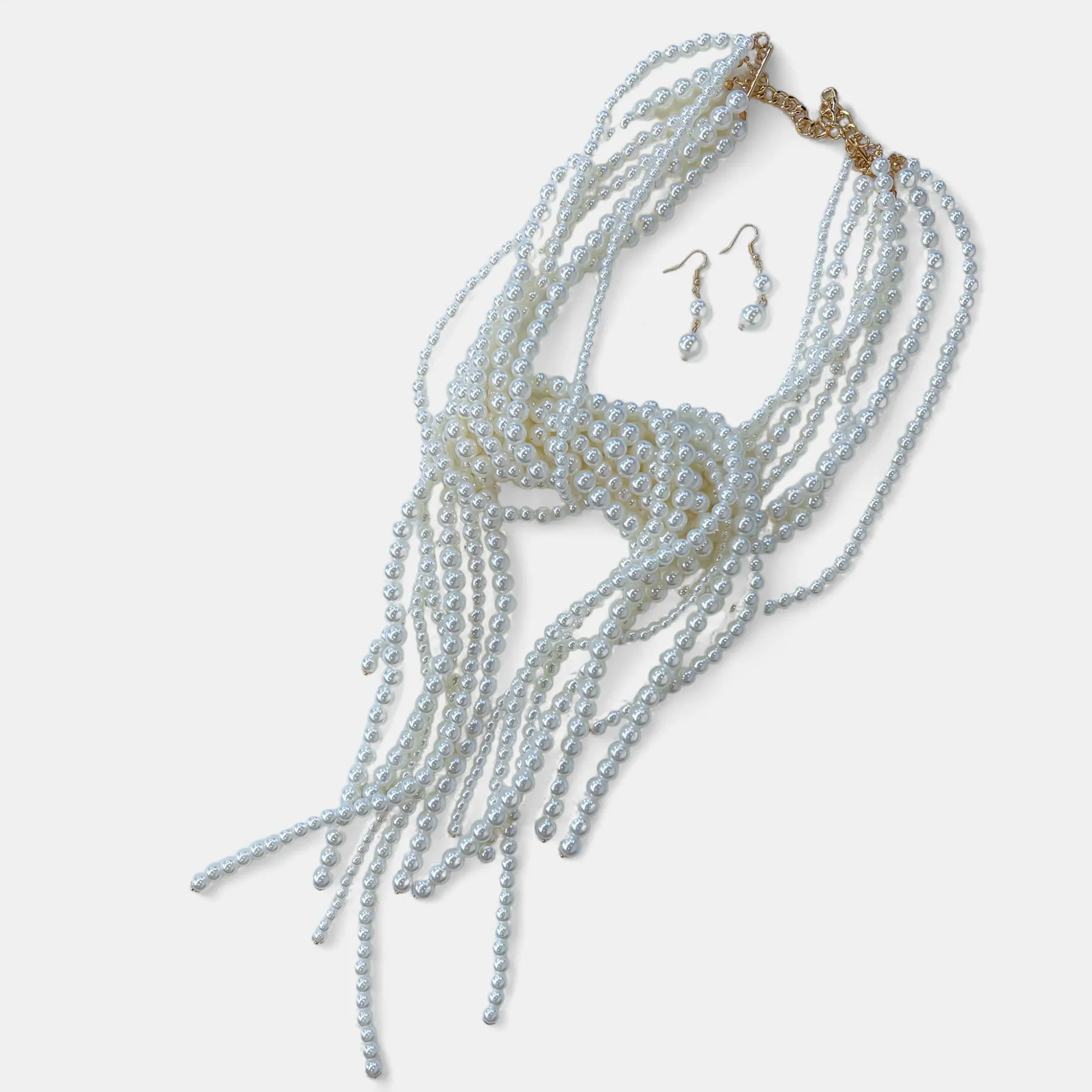 Pearl Fringe Long Necklace sold by ZZs product image thumbnail 5