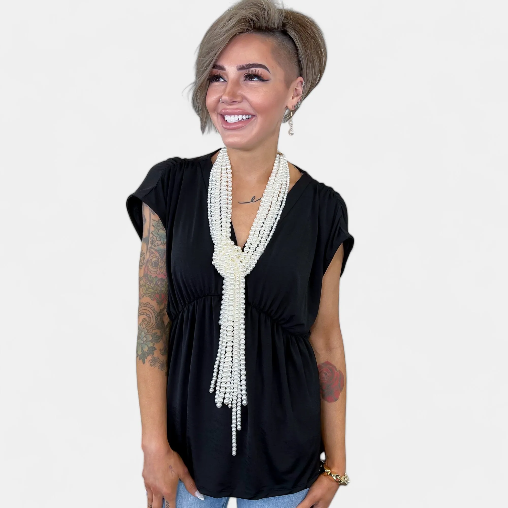 Pearl Fringe Long Necklace sold by ZZs product image thumbnail 2