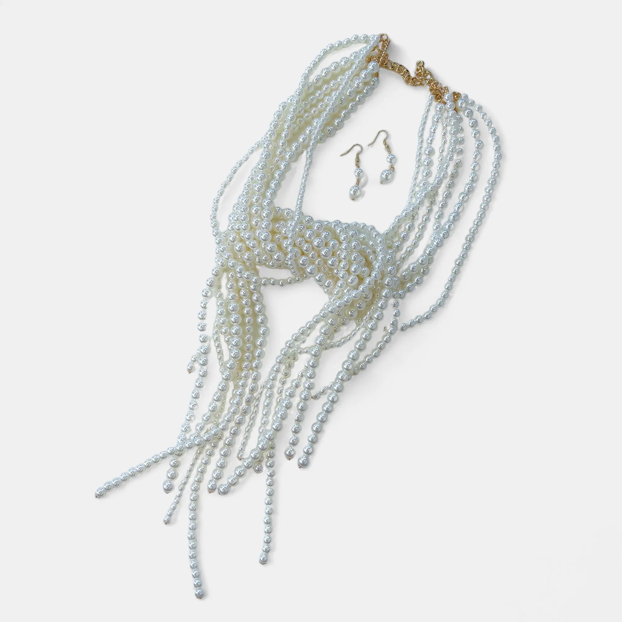 Pearl Fringe Long Necklace sold by ZZs