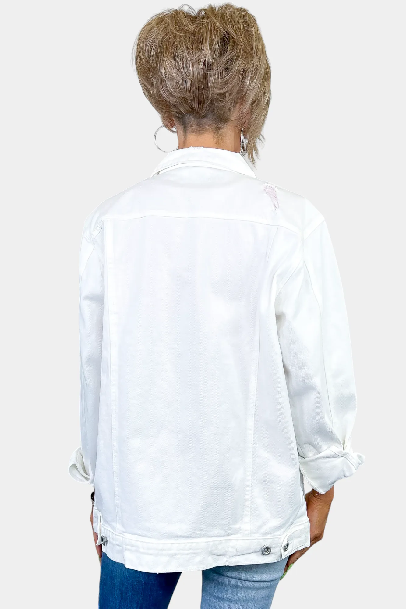 Distressed Oversized Denim Jacket sold by ZZs product image thumbnail 4