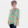 Green Multi Paisley Essential Top sold by ZZs