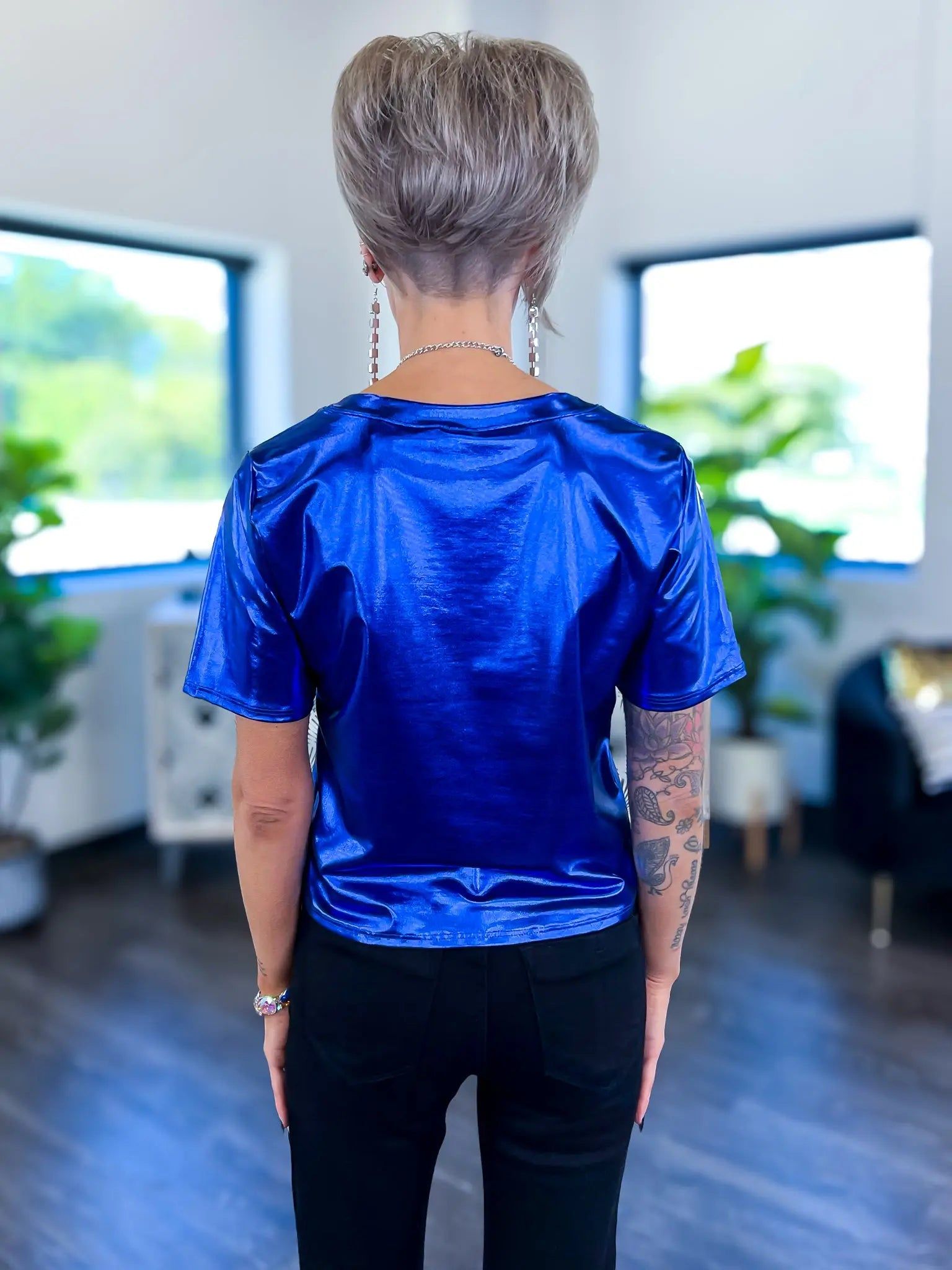 Metallic Top | Blue sold by ZZs product image thumbnail 5