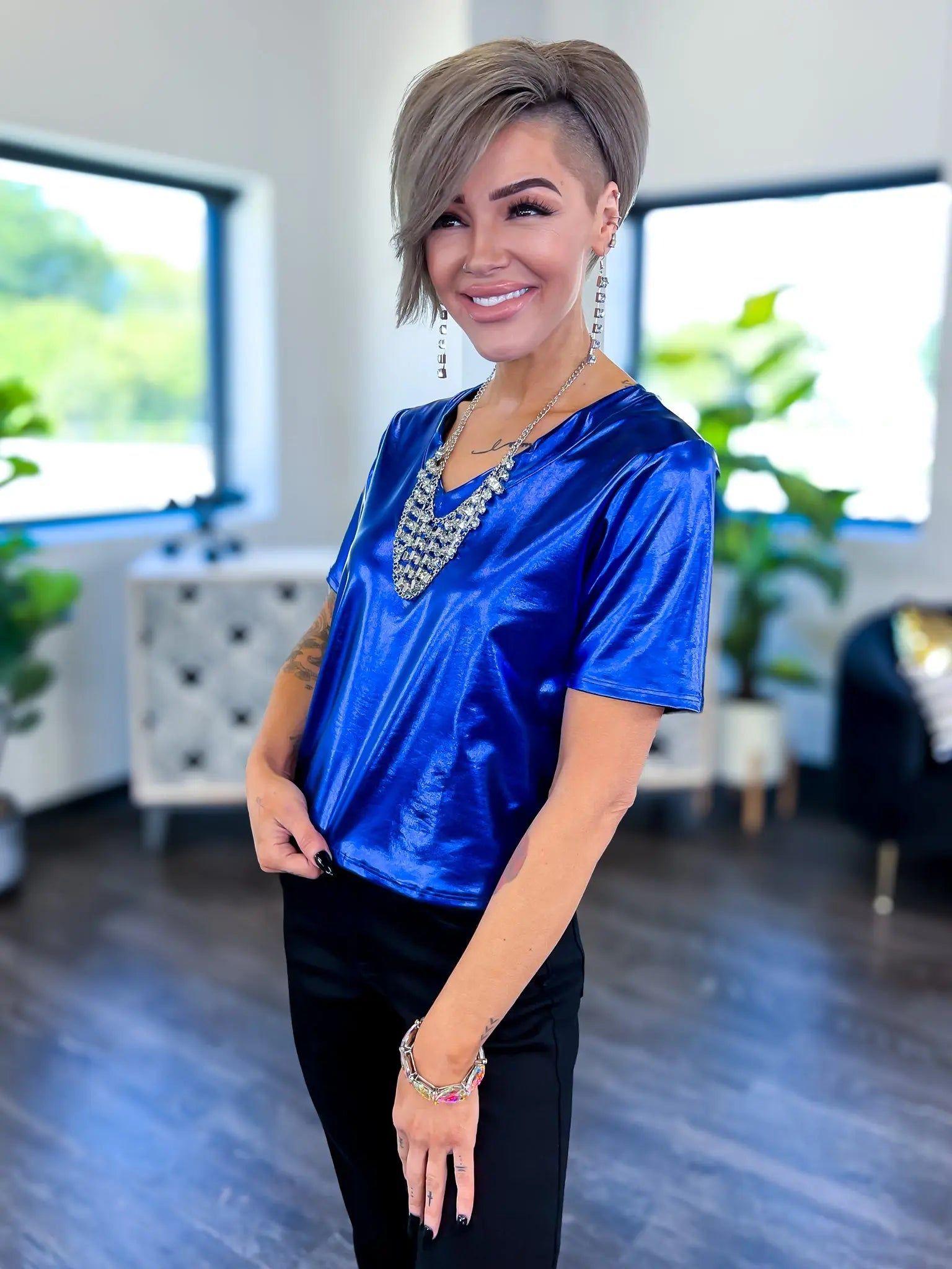 Metallic Top | Blue sold by ZZs product image thumbnail 3