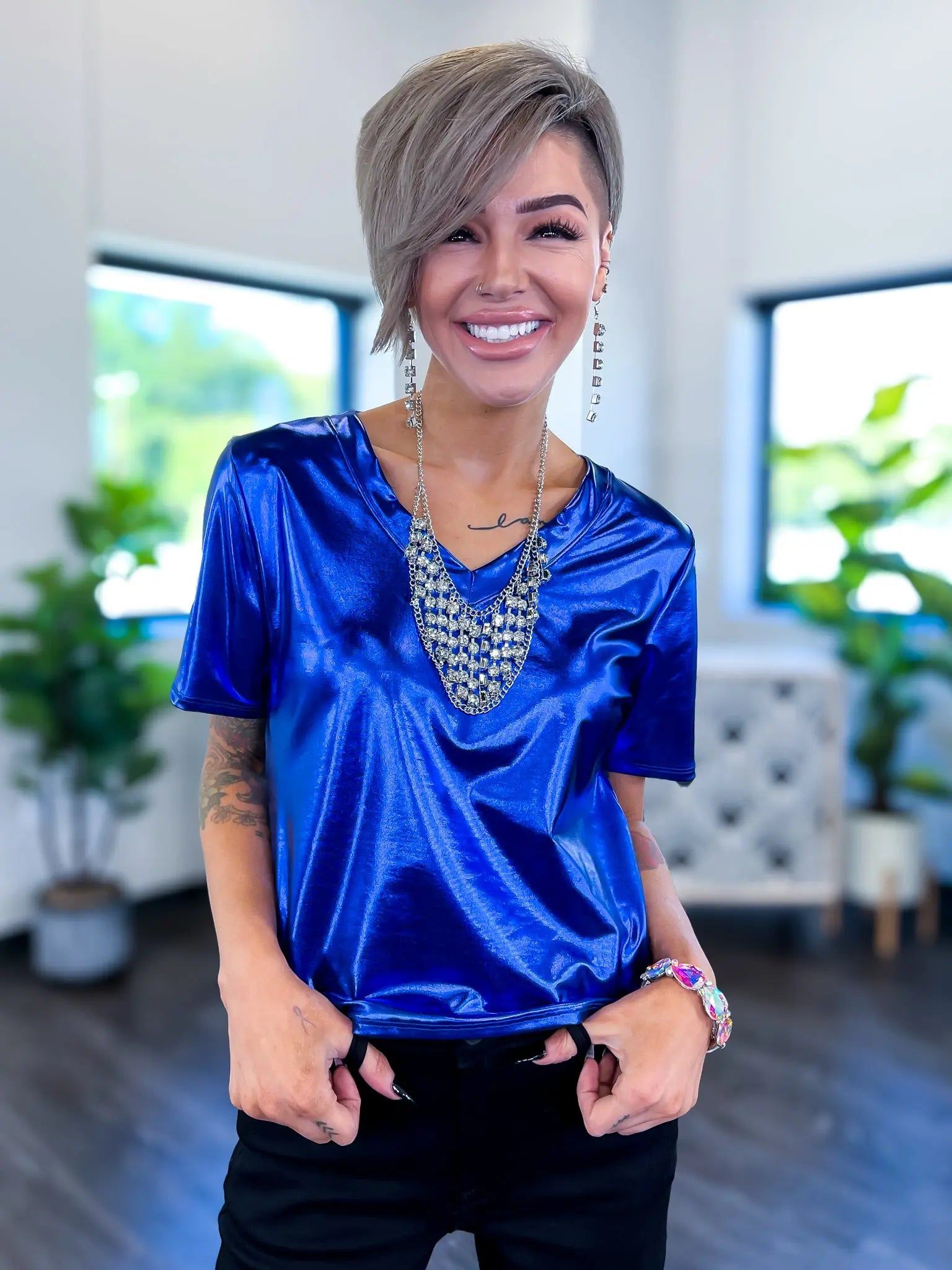Metallic Top | Blue sold by ZZs product image thumbnail 2