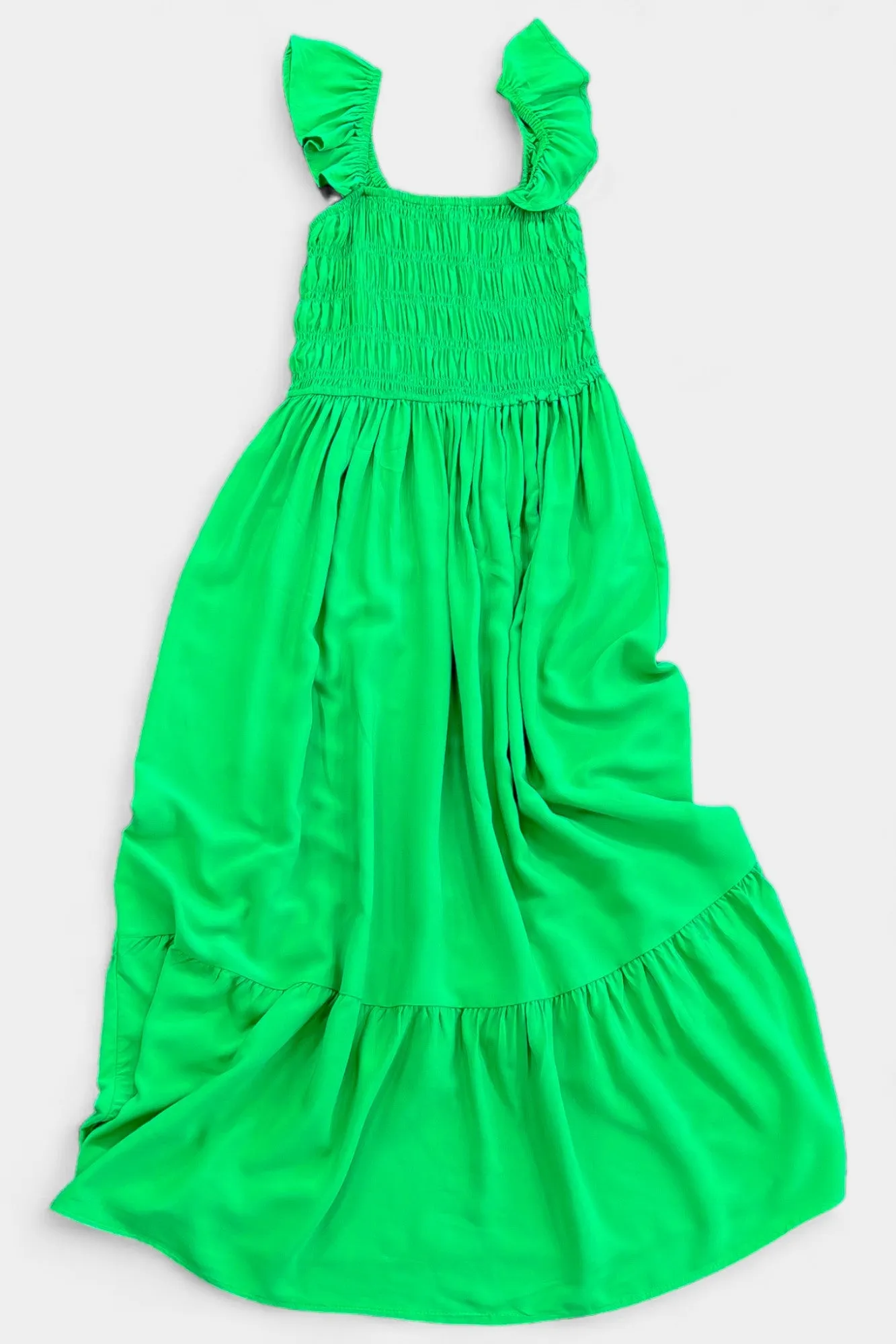 Green Ruffle Tank Midi Dress sold by ZZs product image thumbnail 2