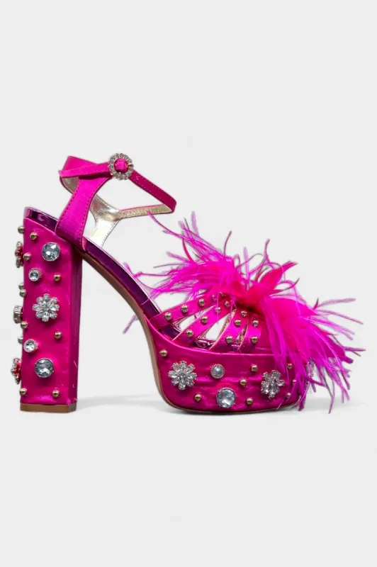Fuchsia Kiki Platform Heels sold by ZZs