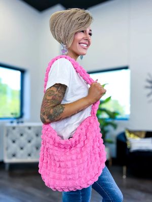 Pink Fuzzy Shoulder Bag sold by ZZs