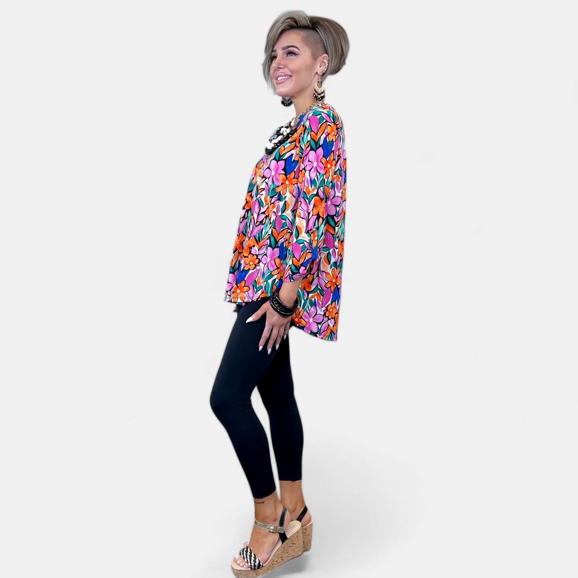 Multi Floral Lizzy Top sold by ZZs product image thumbnail 5