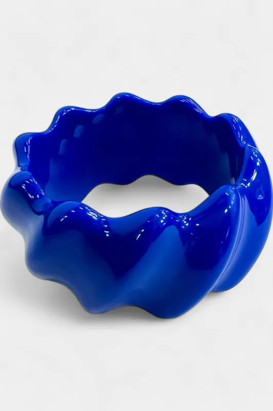 Blue Wavy Bangle Bracelet sold by ZZs