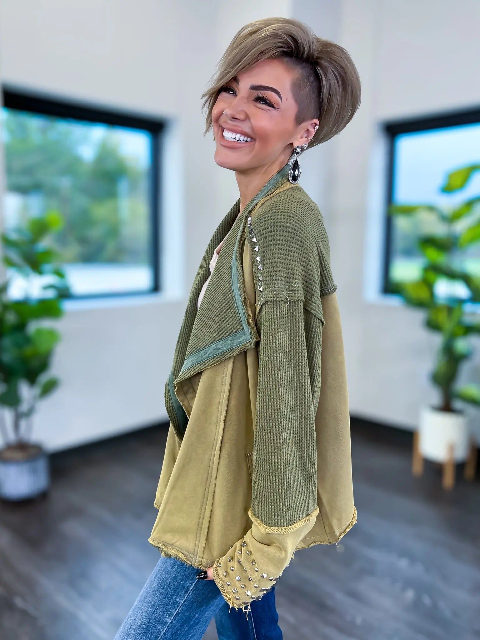 Green Moto Jacket sold by ZZs product image thumbnail 3