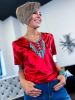 Red Metallic Top sold by ZZs
