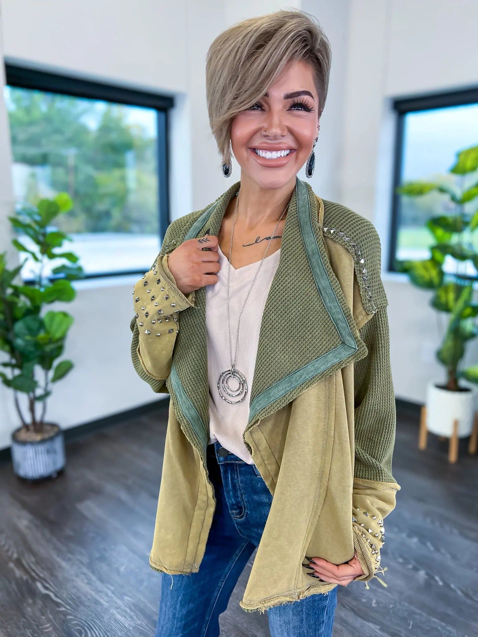 Green Moto Jacket sold by ZZs product image thumbnail 2