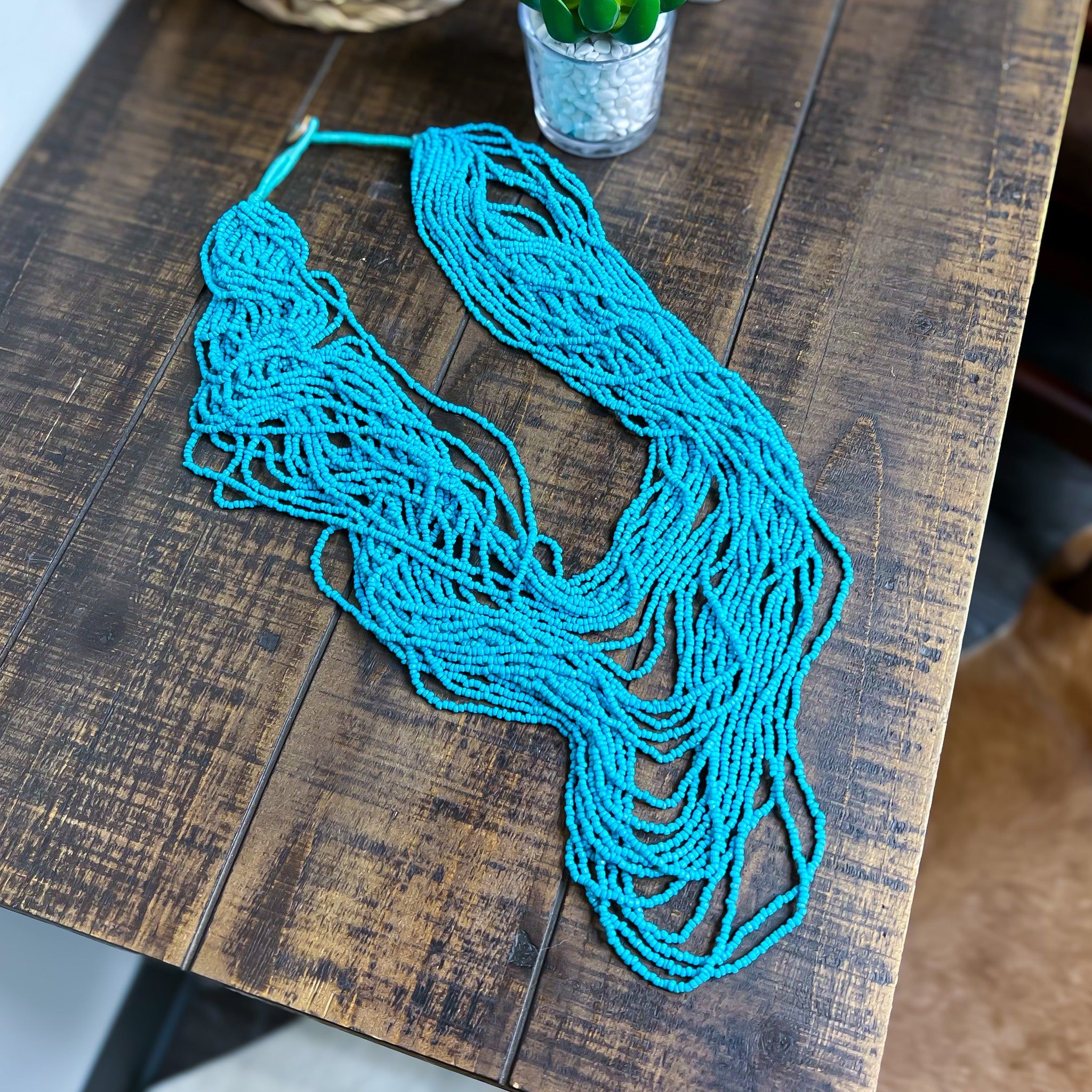 Turquoise Layered Bead Necklace sold by ZZs product image thumbnail 4