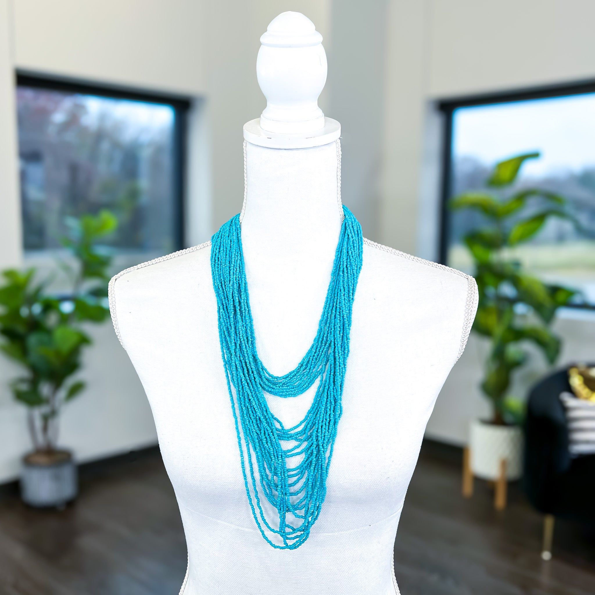 Turquoise Layered Bead Necklace sold by ZZs product image thumbnail 2