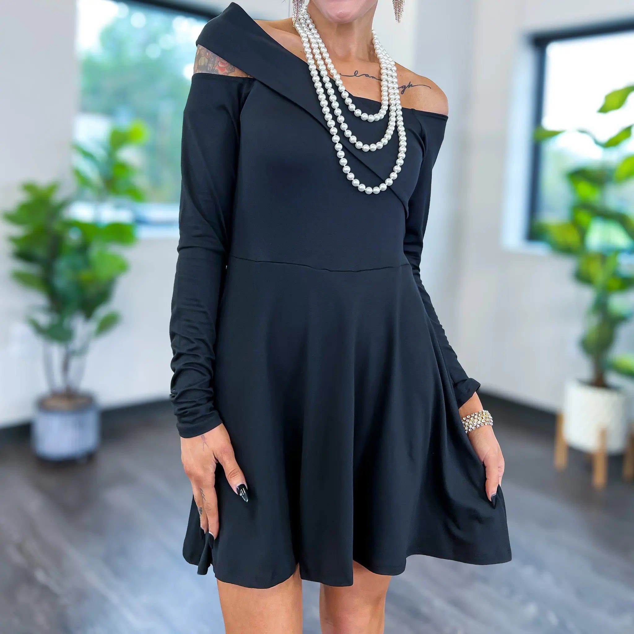 Black Asymmetrical Dress sold by ZZs product image thumbnail 4