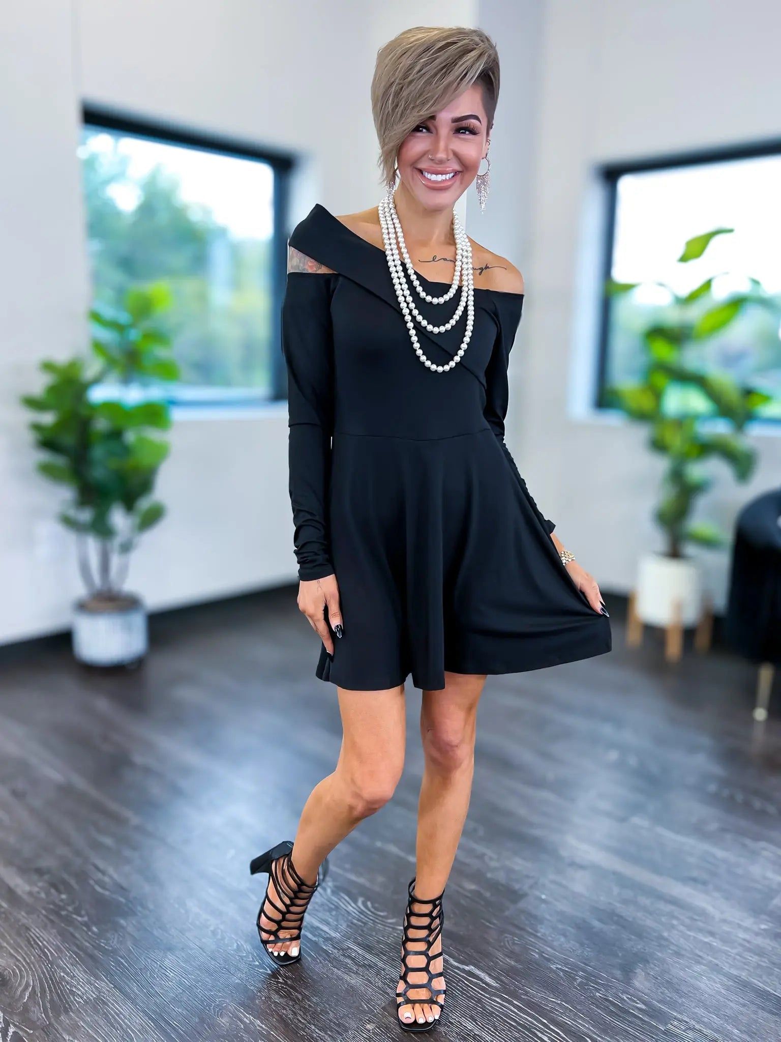 Black Asymmetrical Dress sold by ZZs