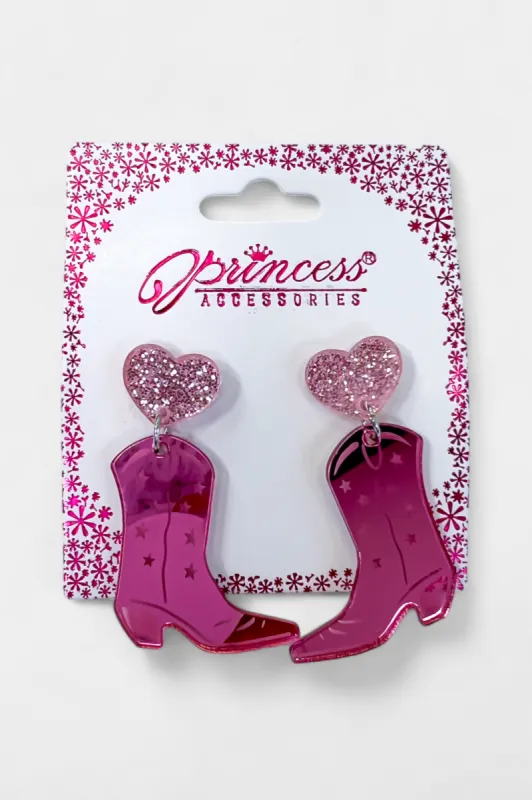 Pink Western Boot Earrings sold by ZZs