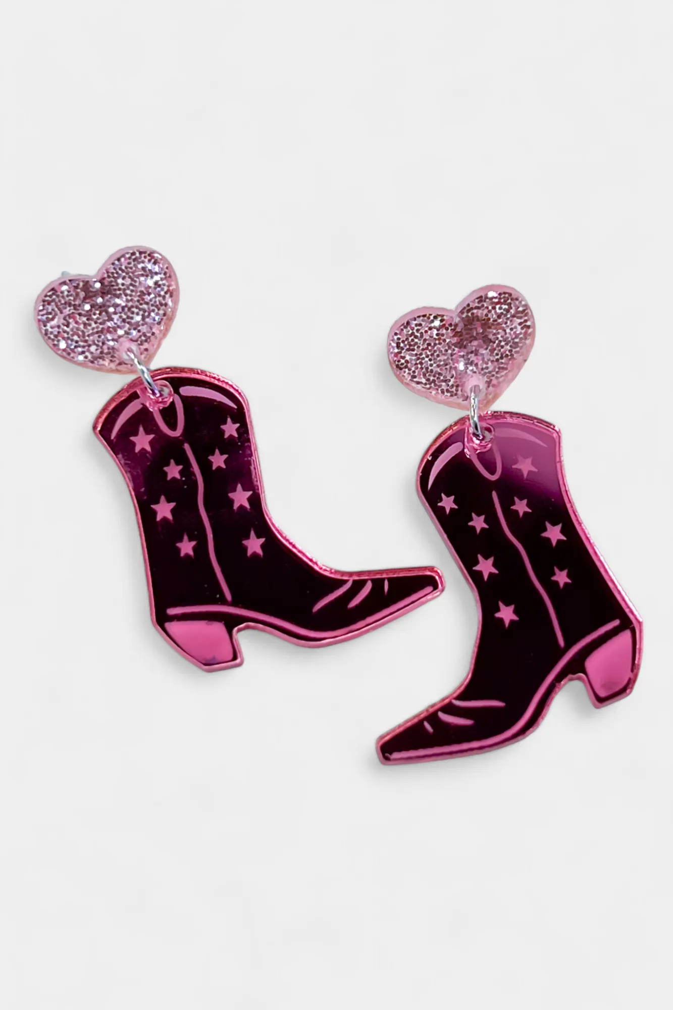 Pink Western Boot Earrings sold by ZZs product image thumbnail 2