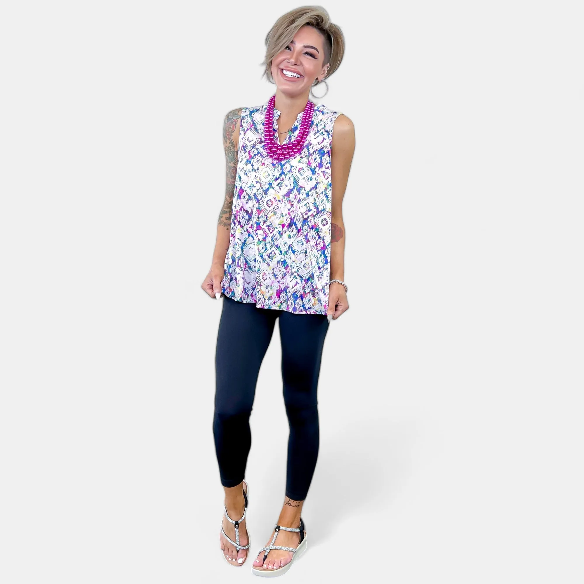 Royal Multi Aztec Lizzy Tank Top sold by ZZs product image thumbnail 5
