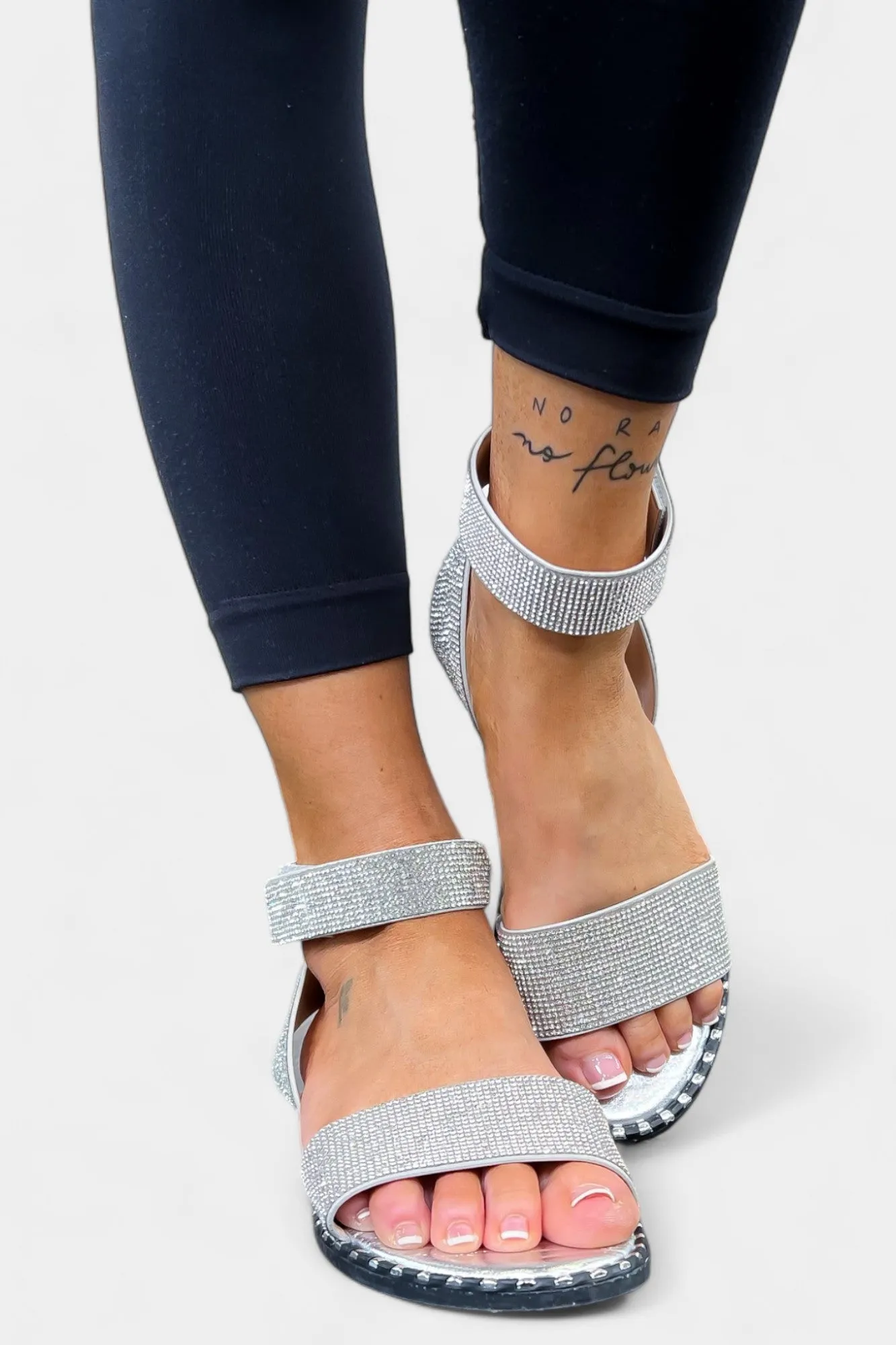 Silver Rhinestone Gladiator Sandals sold by ZZs product image thumbnail 3