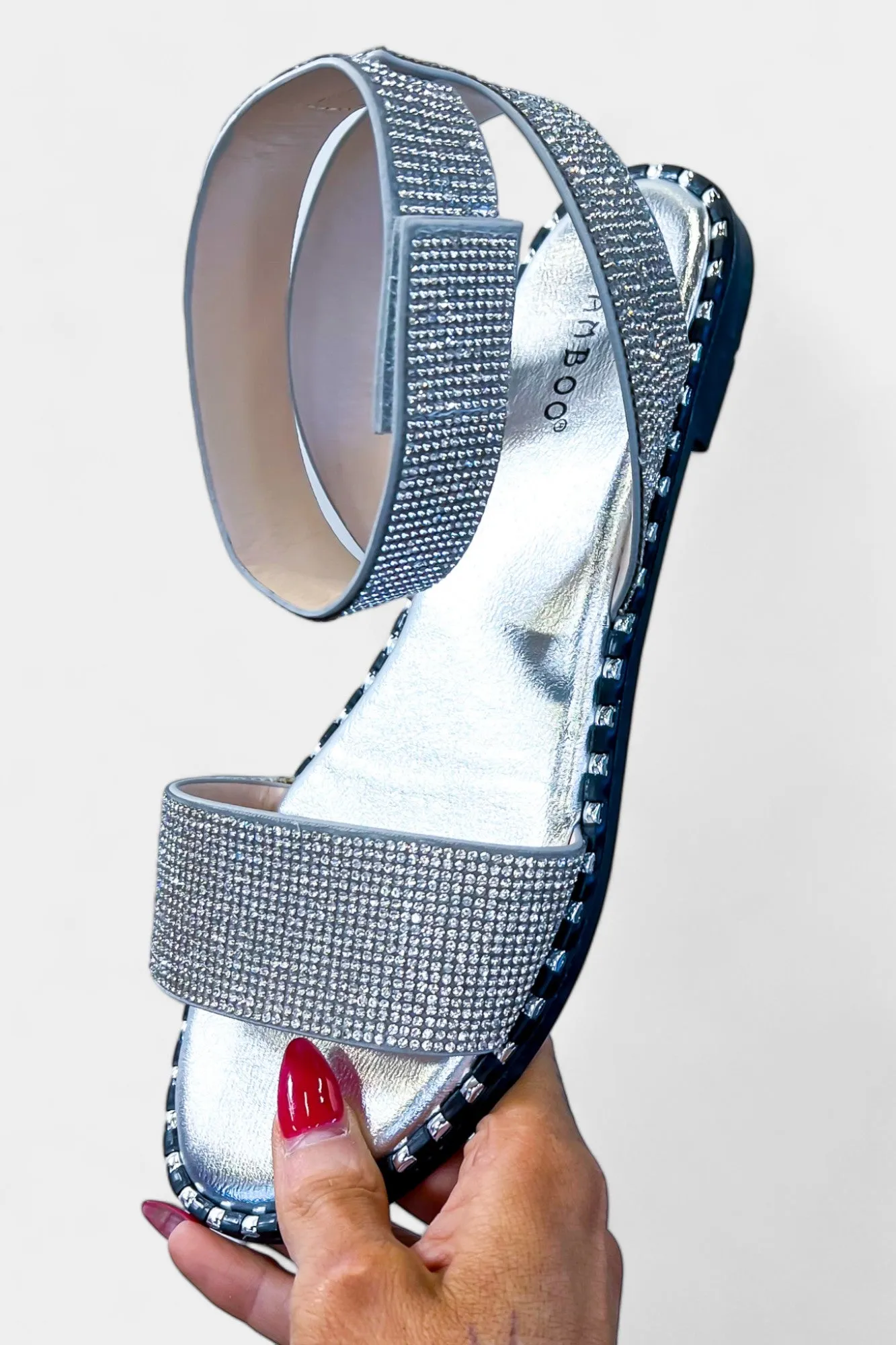 Silver Rhinestone Gladiator Sandals sold by ZZs product image thumbnail 4