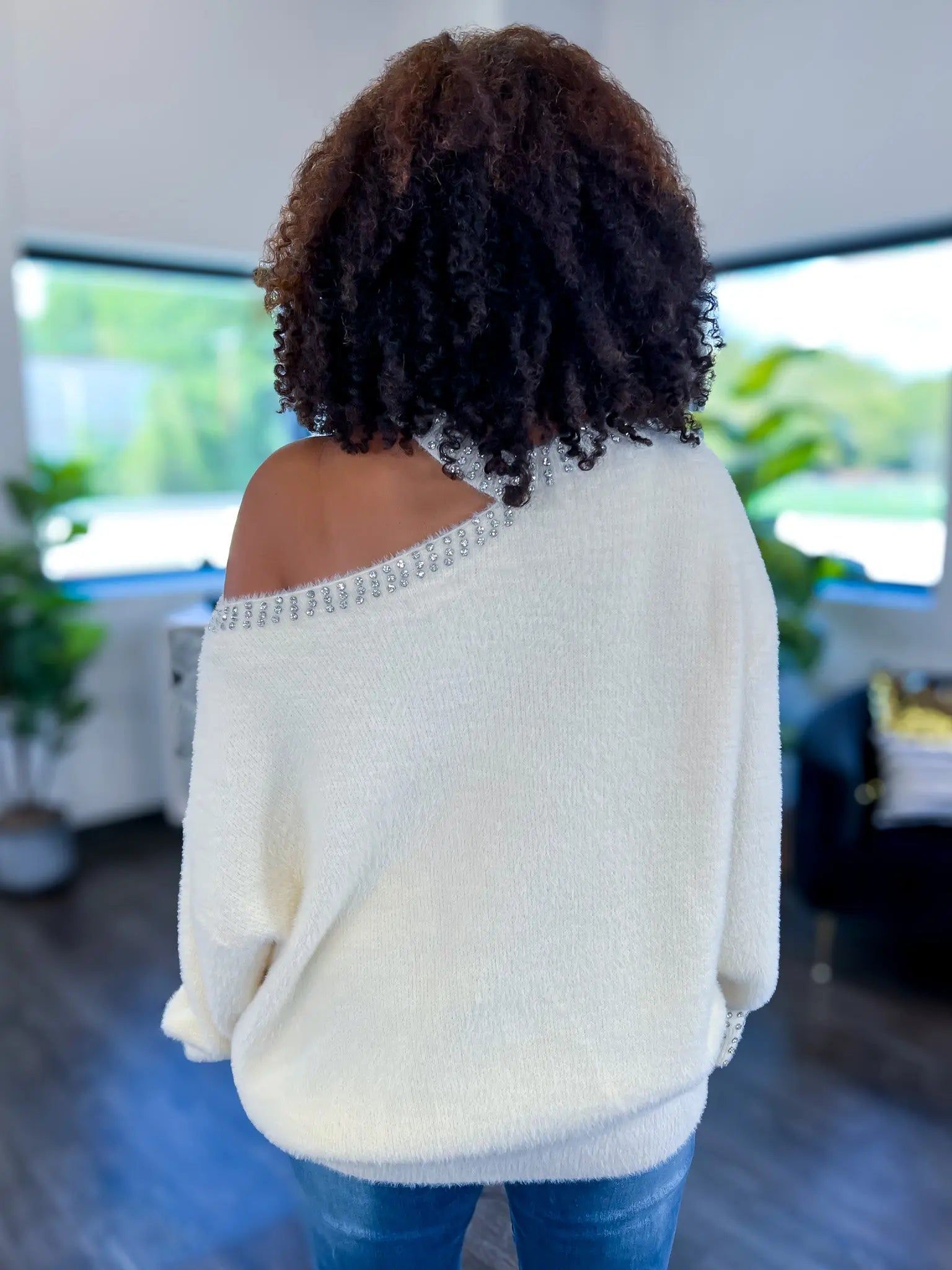 Embellished Mohair Sweater | Cream sold by ZZs product image thumbnail 7