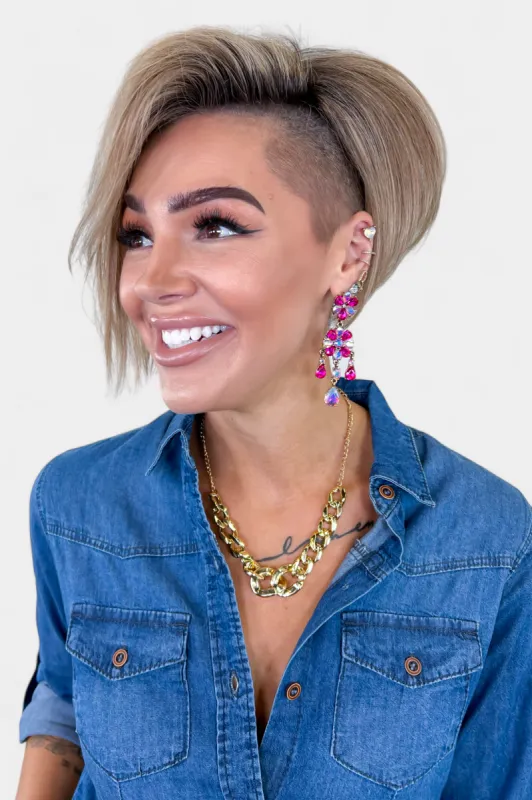 Pink Blooming Petal Earrings sold by ZZs