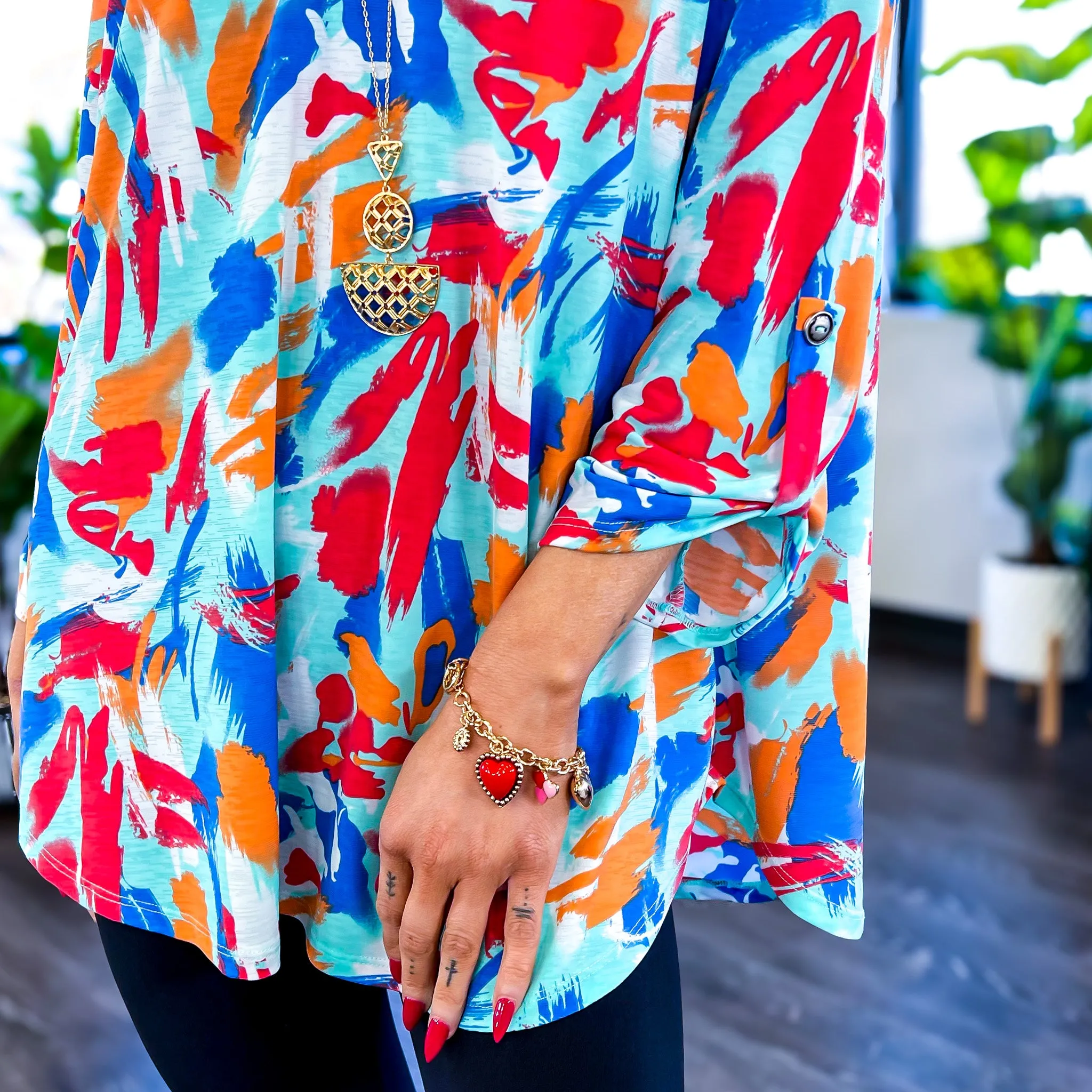 Blue Watercolor Lizzy Top sold by ZZs product image thumbnail 3