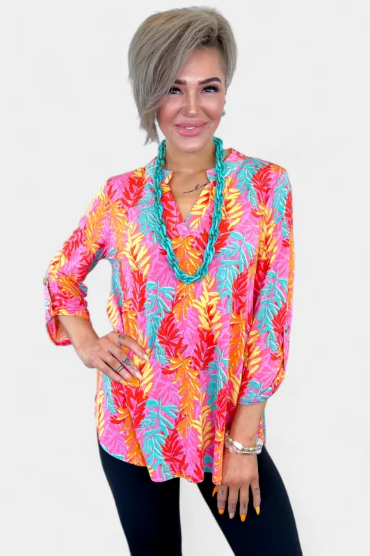 Pink Fern Lizzy Top [NO RETURNS] sold by ZZs