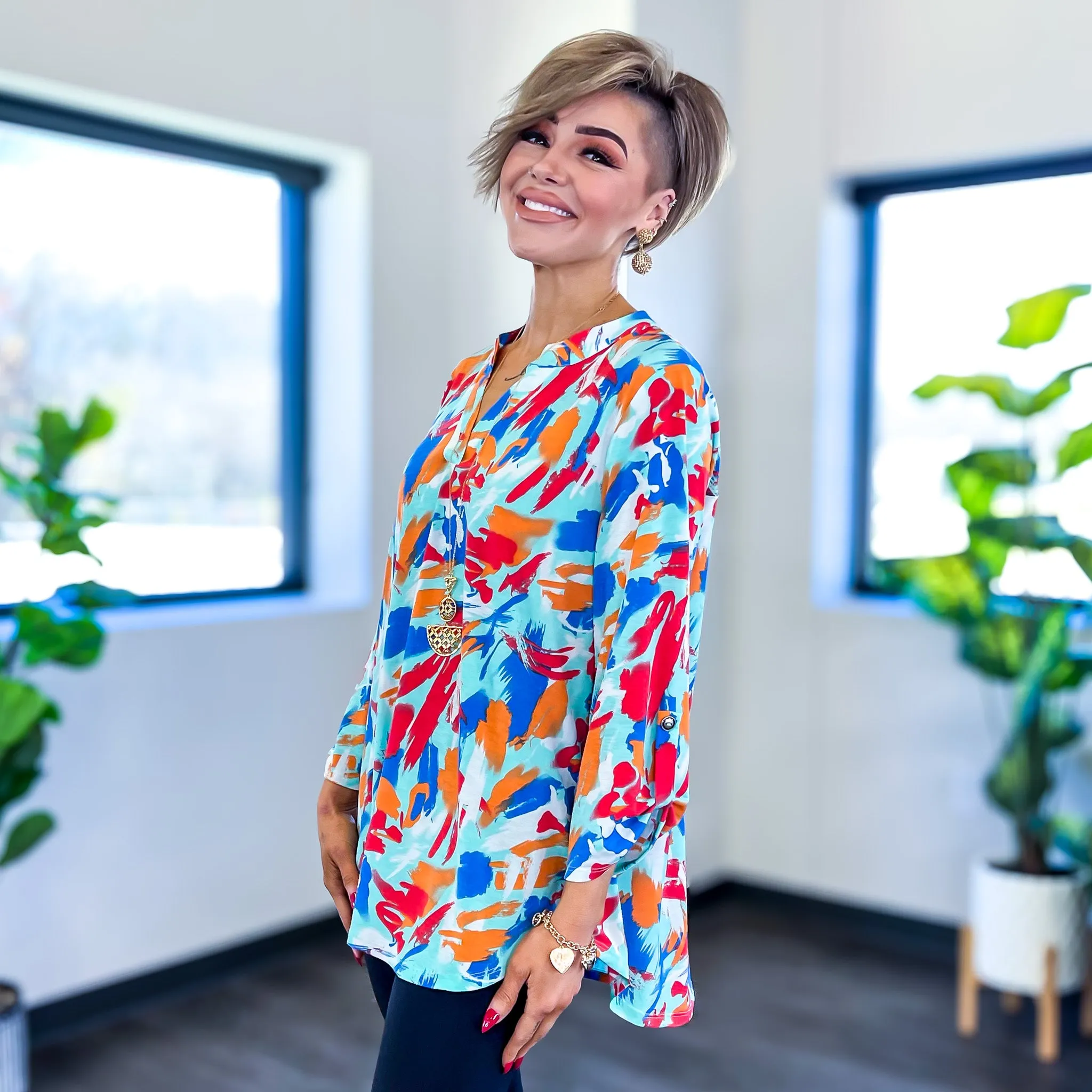 Blue Watercolor Lizzy Top sold by ZZs product image thumbnail 5