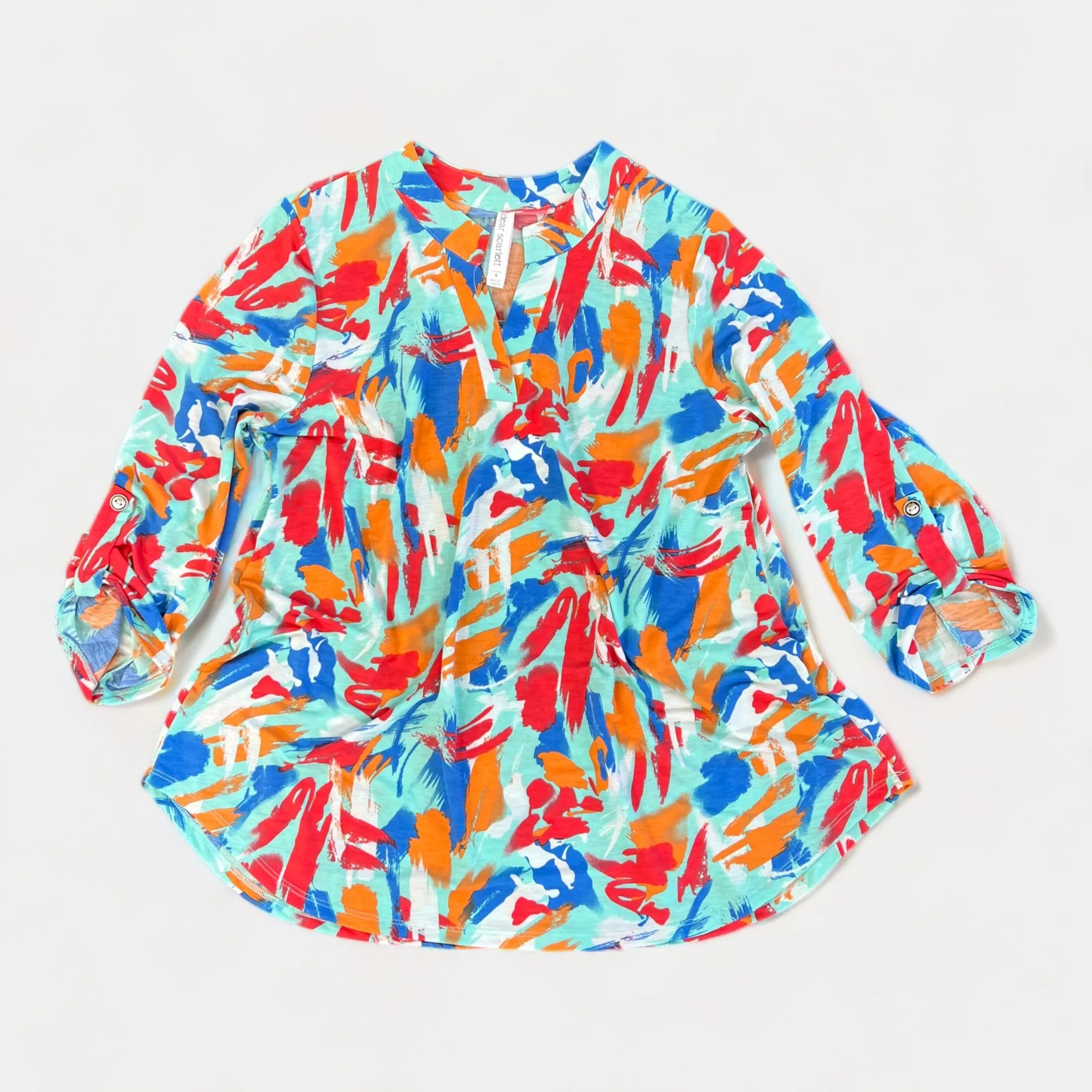 Blue Watercolor Lizzy Top sold by ZZs