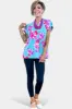 Mint Floral Lizzy Short Sleeve Top sold by ZZs
