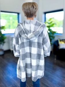 Hooded Jacket | Grey Checkered sold by ZZs