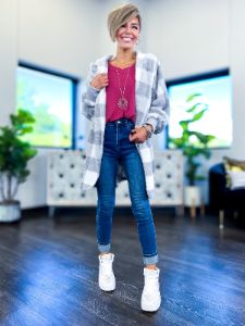Hooded Jacket | Grey Checkered sold by ZZs