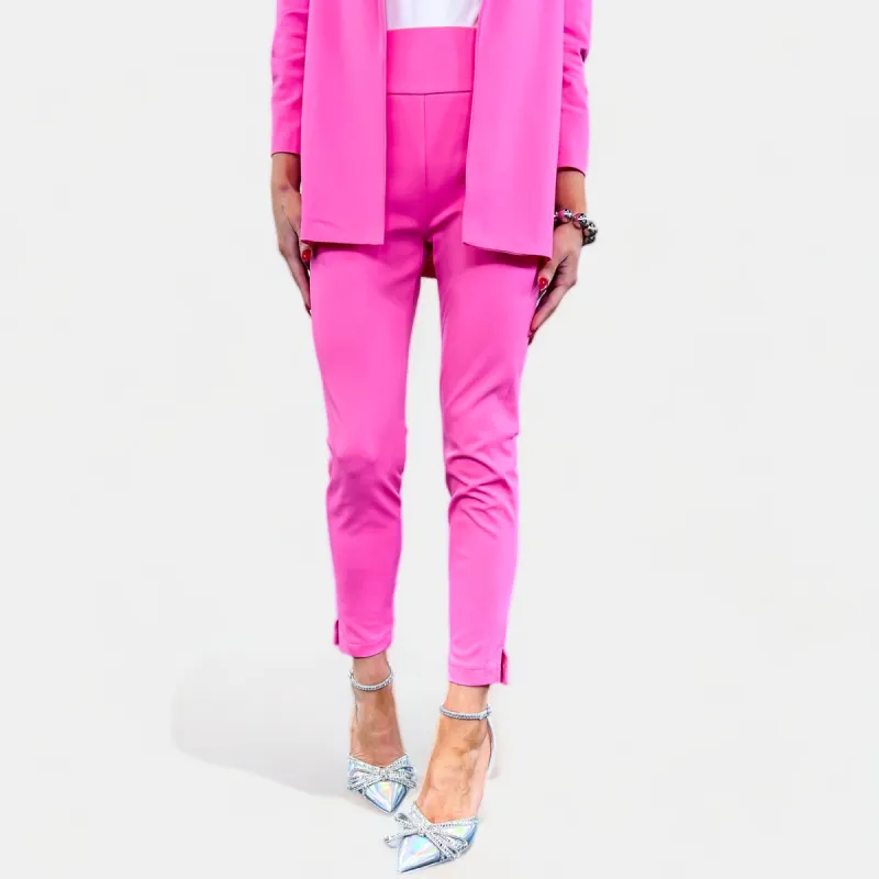 Pink High Waisted Skinny Crop Pants sold by ZZs