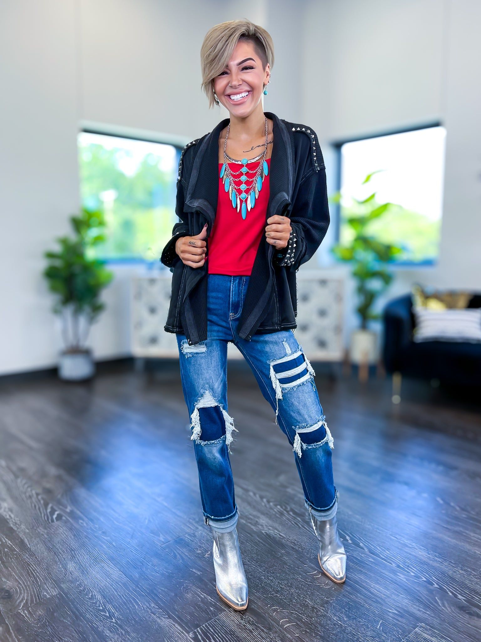 Pink Leopard Floral Lizzy Top sold by ZZs product image thumbnail 4