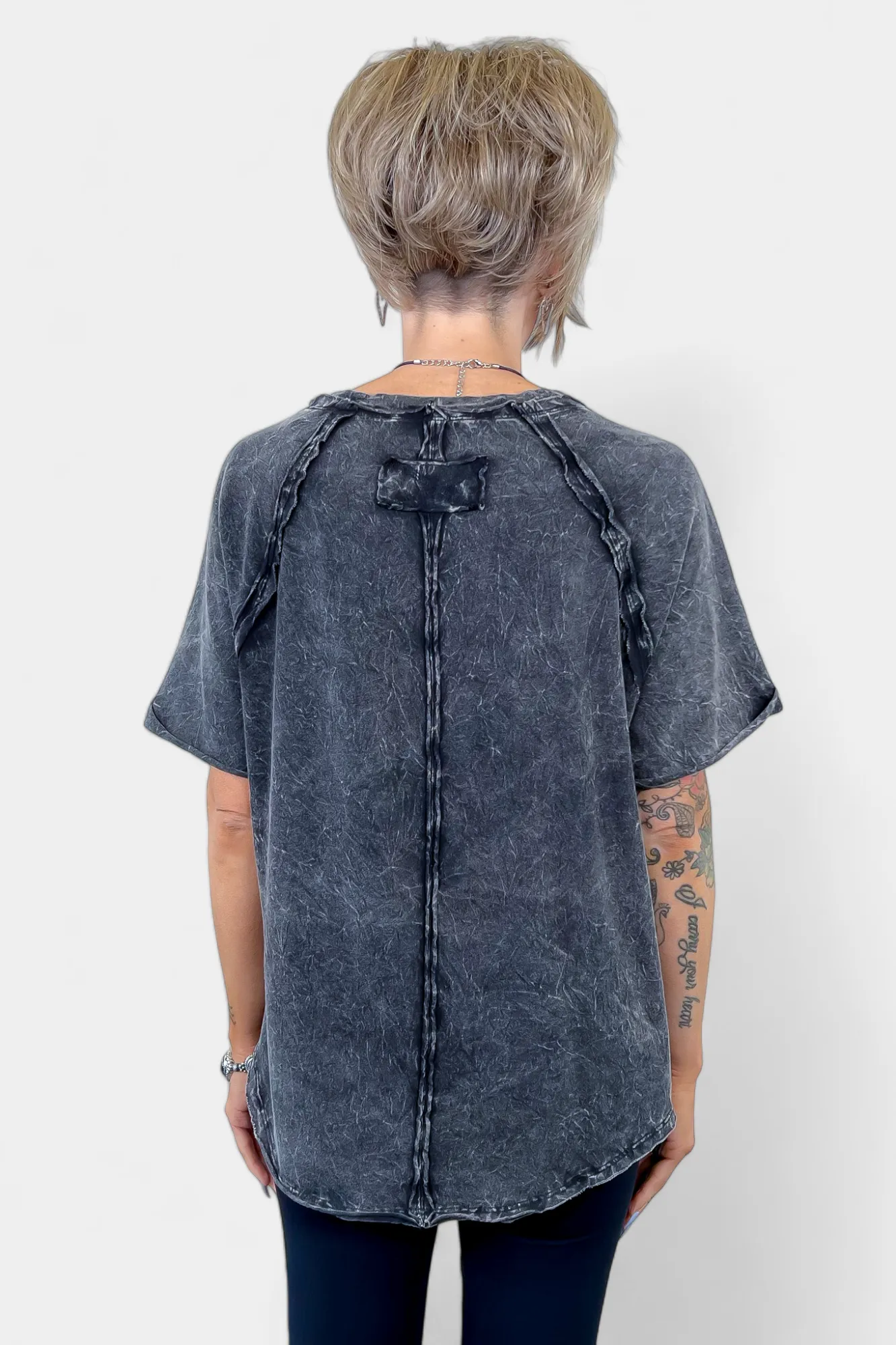 Acid Wash Short Sleeve Top sold by ZZs product image thumbnail 5