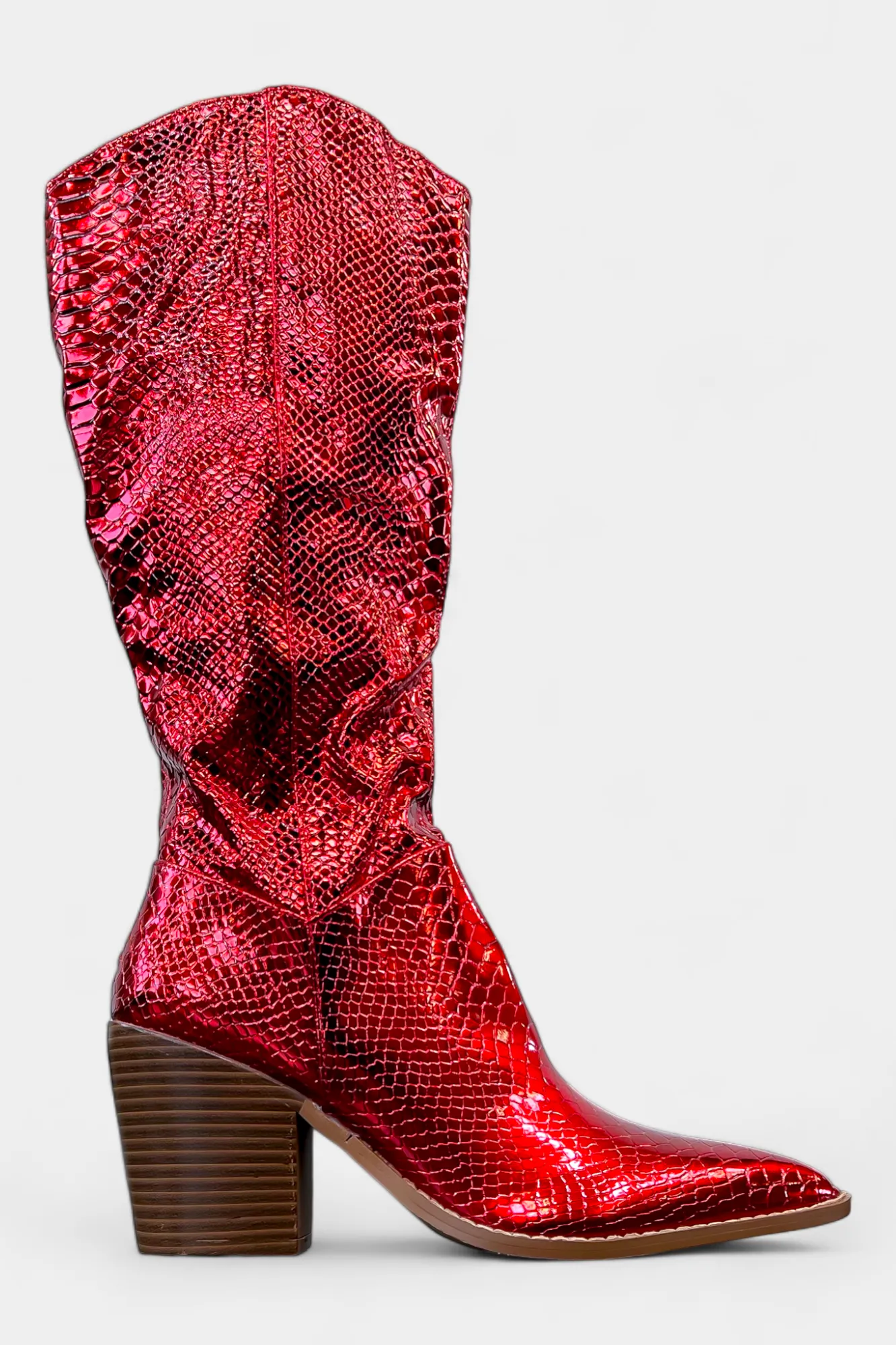 Metallic Red Snake Skin Boots sold by ZZs product image thumbnail 4