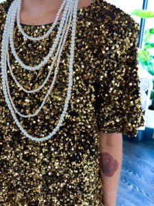Sequin Top | Gold sold by ZZs
