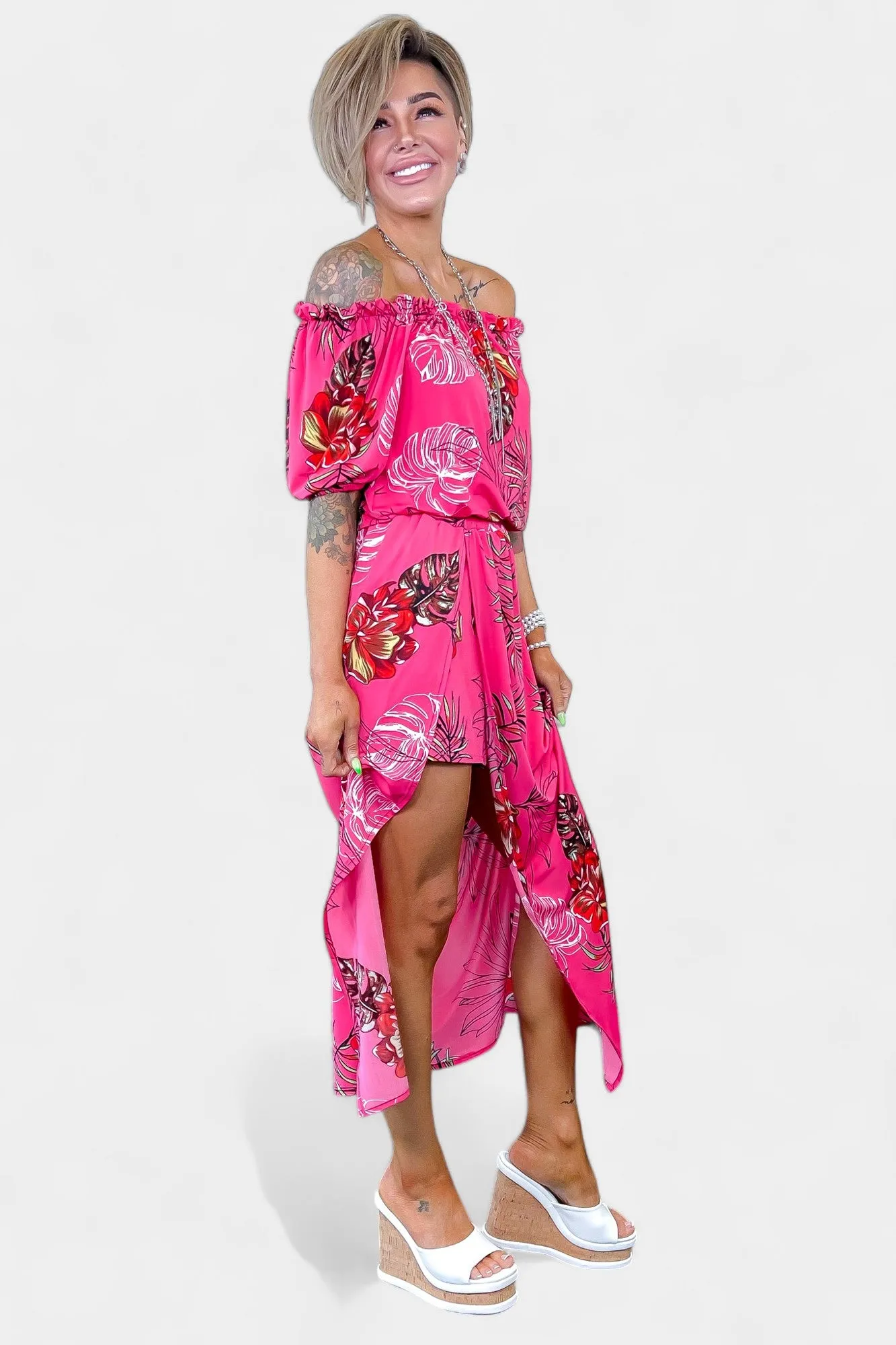Pink Tropical Maxi Skirt Set sold by ZZs product image thumbnail 5