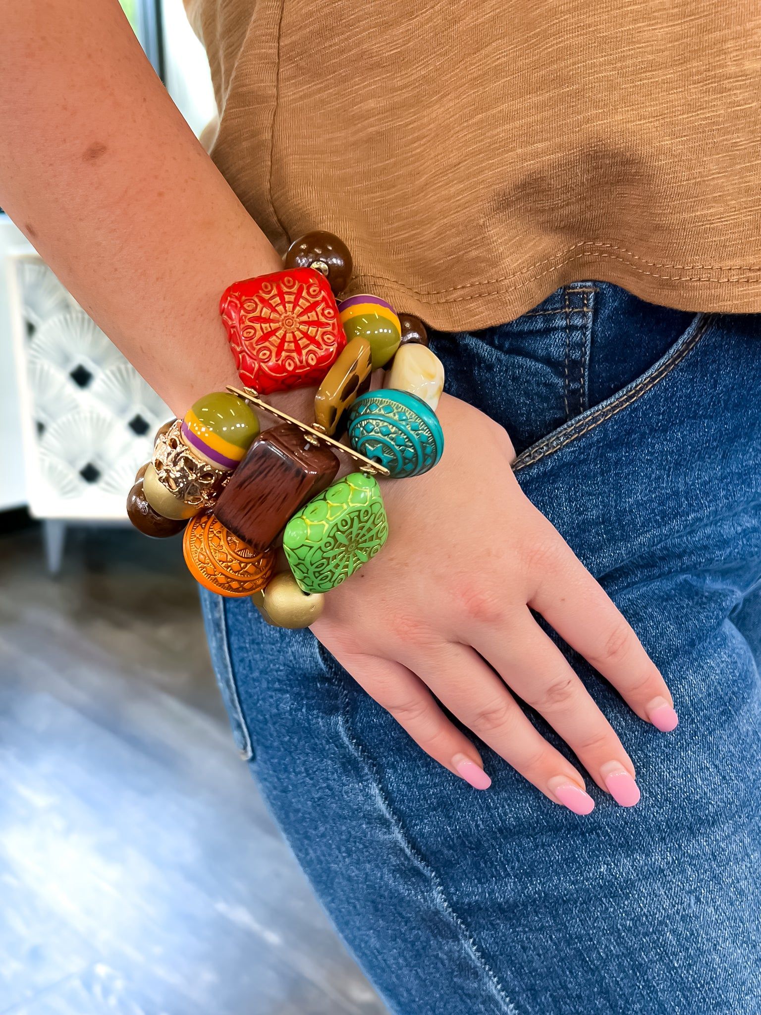 Resin Bead Stretch Bracelets sold by ZZs product image thumbnail 4