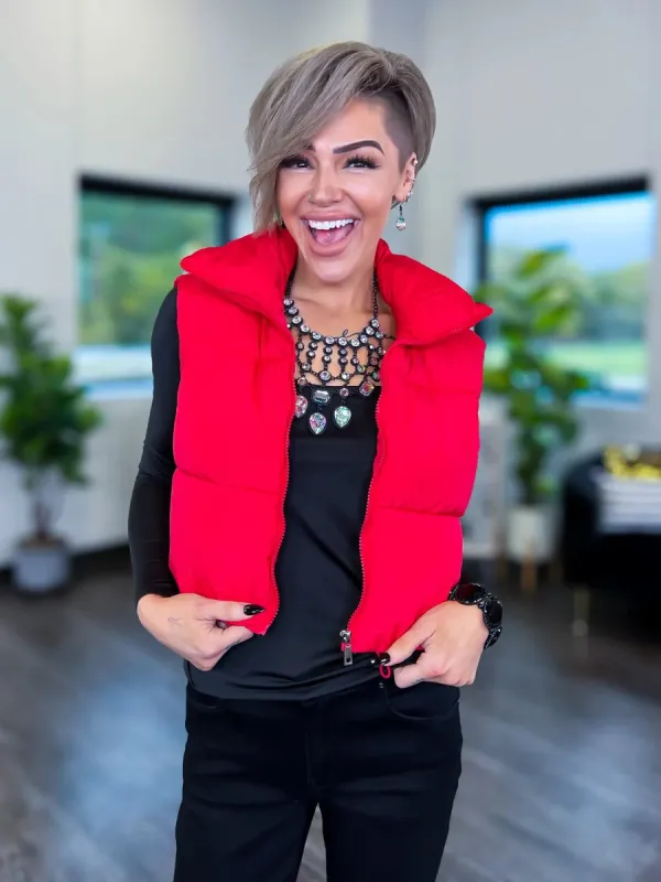 Puffer Cropped Vest | Ruby sold by ZZs