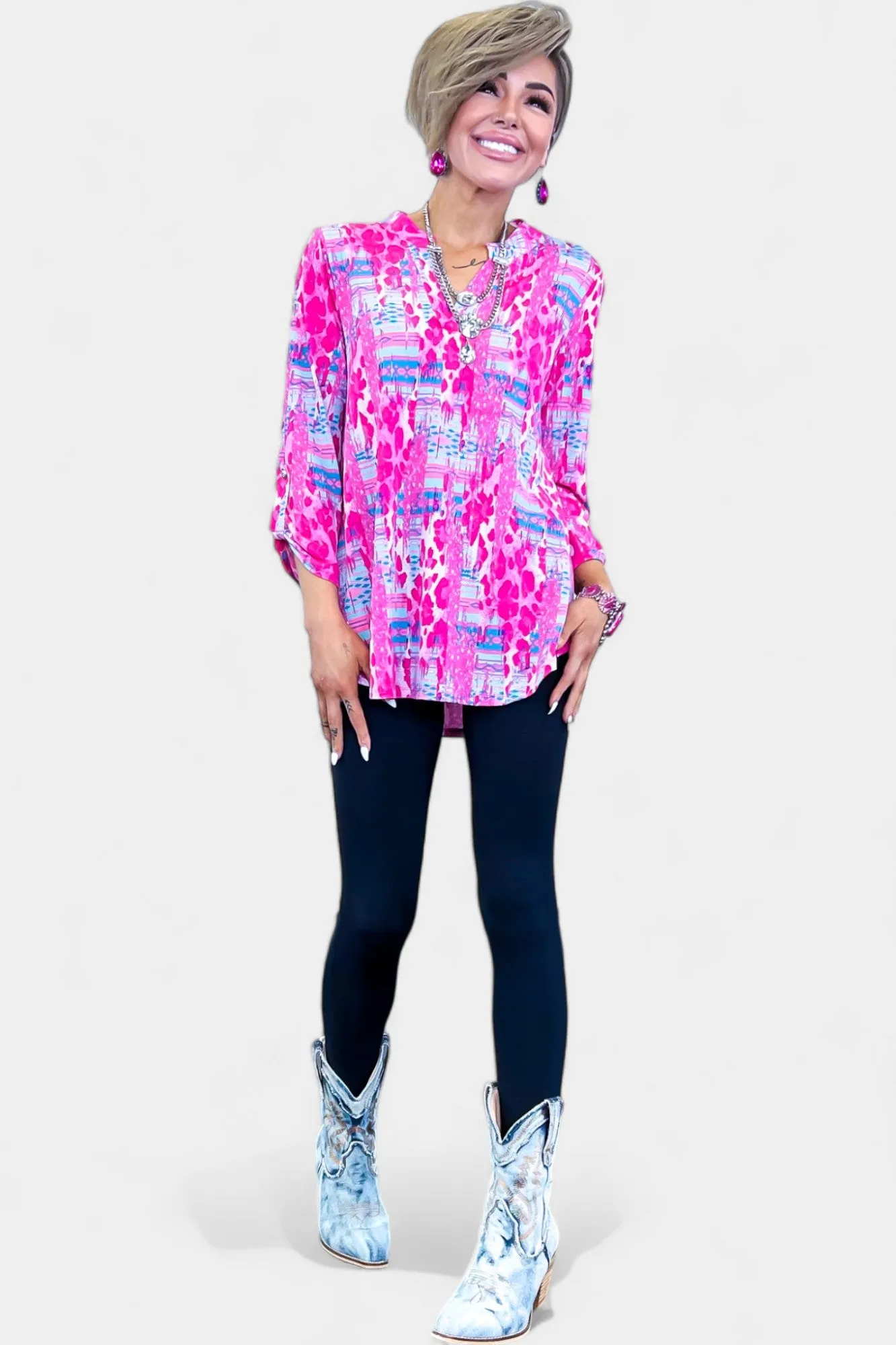 Blue & Pink Animal Lizzy Top sold by ZZs product image thumbnail 2