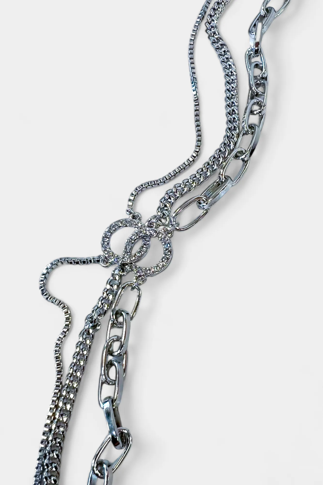 Silver Multi Chain Long Necklace sold by ZZs product image thumbnail 2