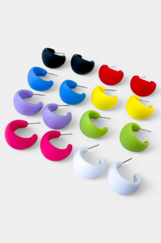 Matte Hoop Earrings sold by ZZs