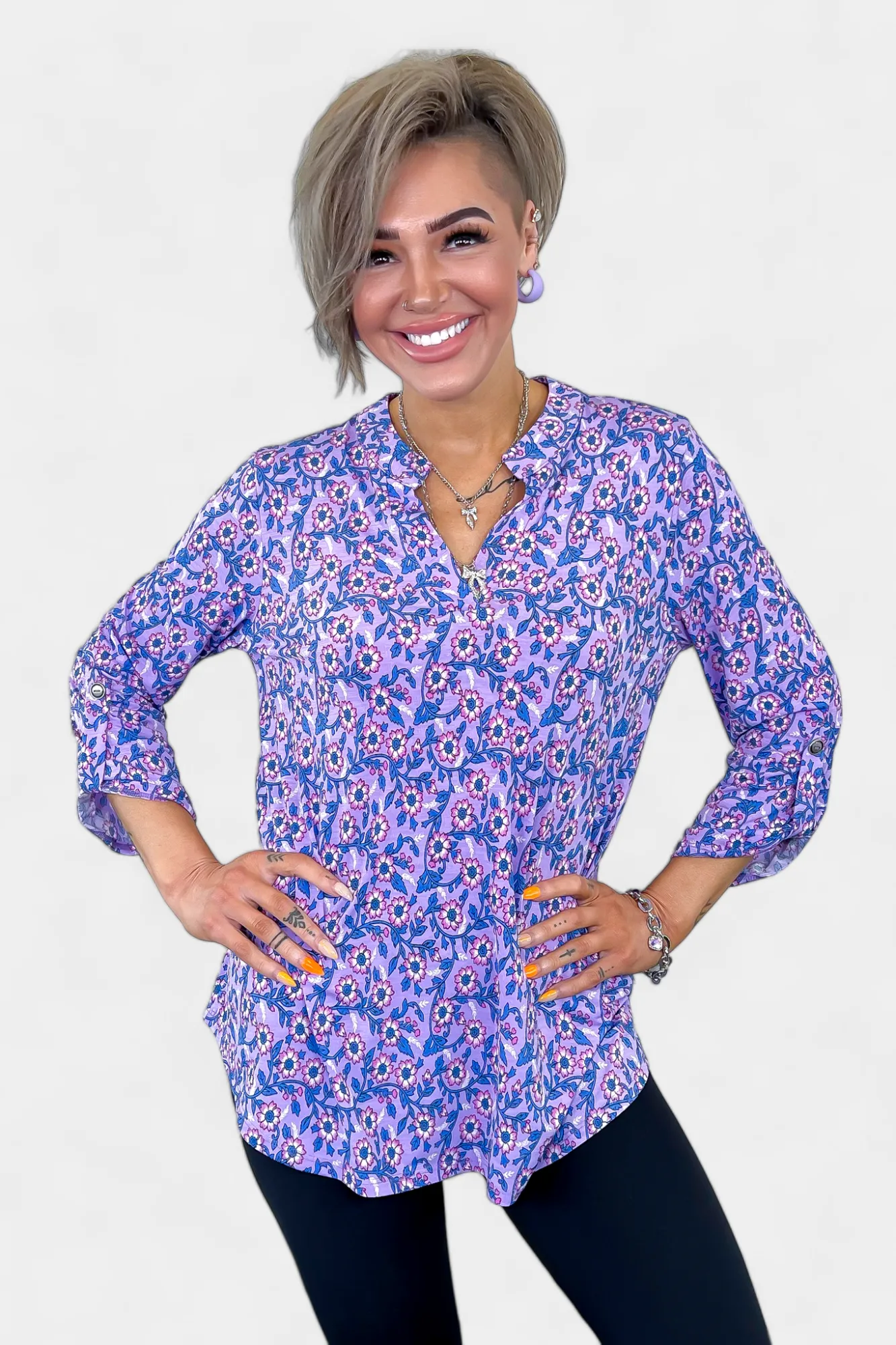 Lavender Flower Lizzy Top sold by ZZs product image thumbnail 4