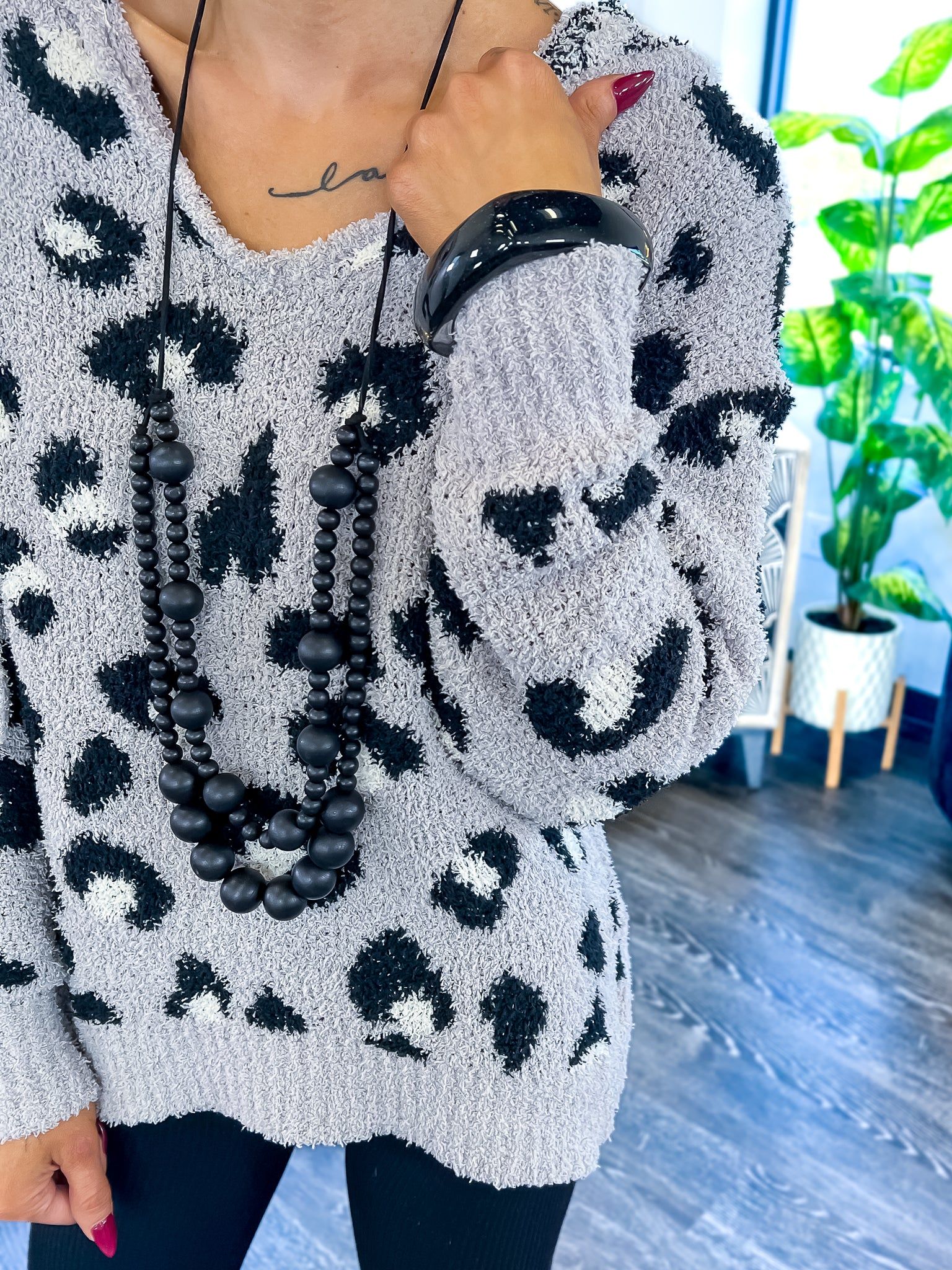 Leopard Hoodie | Grey sold by ZZs product image thumbnail 5